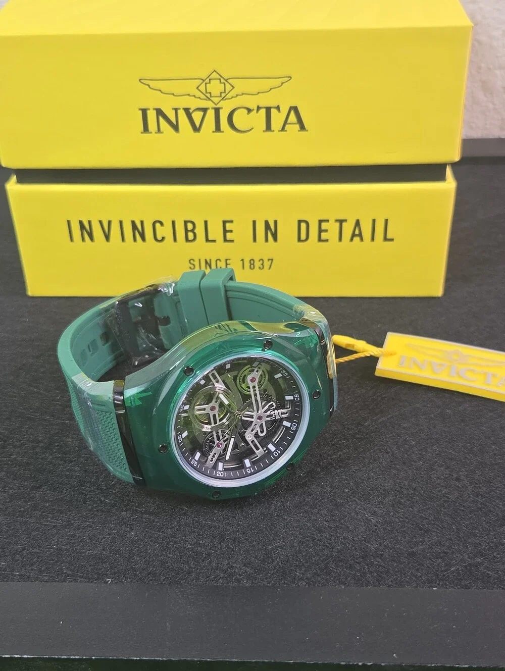 Invicta Speedway Men’s 45mm Watch Green Black Silver Dial Quartz 51117